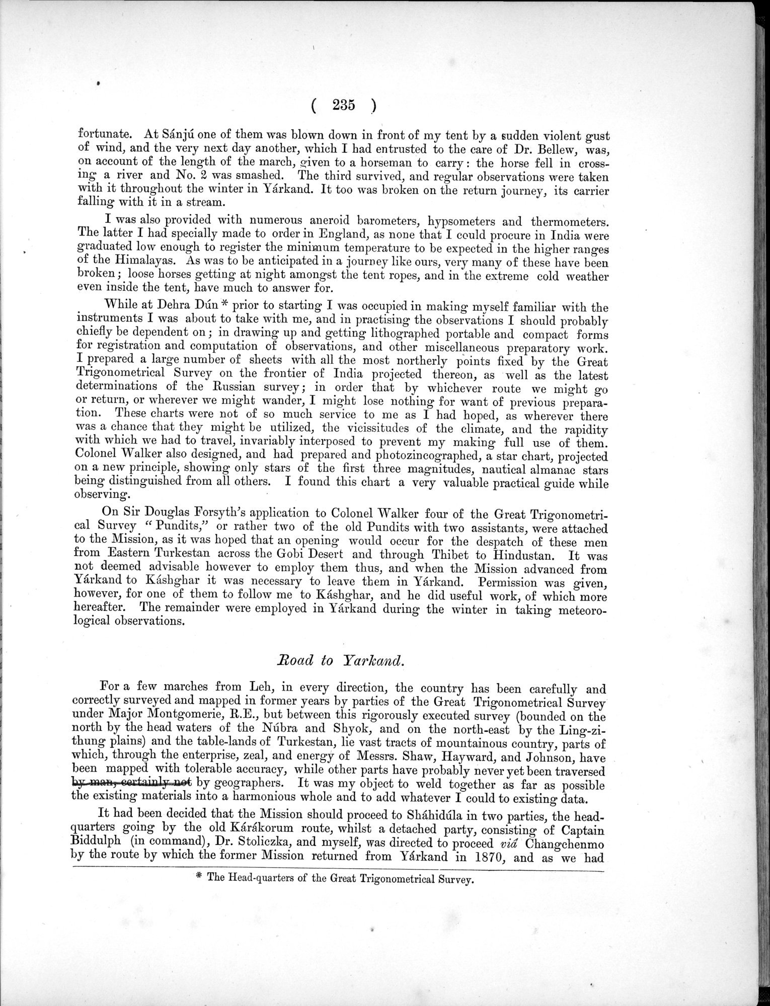 Report of a Mission to Yarkund in 1873 : vol.1 / Page 335 (Grayscale High Resolution Image)