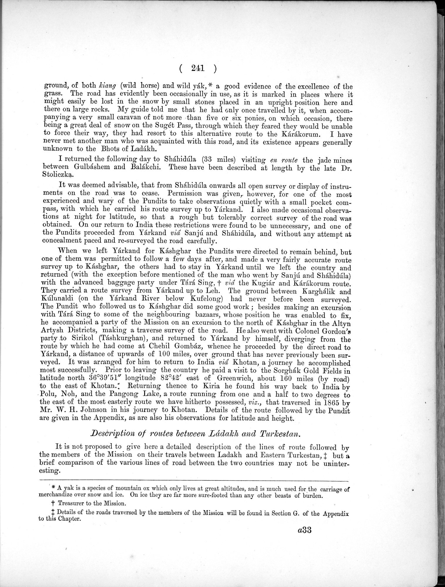Report of a Mission to Yarkund in 1873 : vol.1 / Page 347 (Grayscale High Resolution Image)