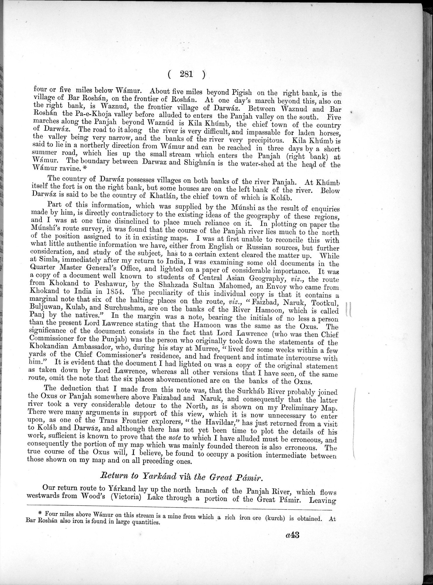 Report of a Mission to Yarkund in 1873 : vol.1 / Page 403 (Grayscale High Resolution Image)