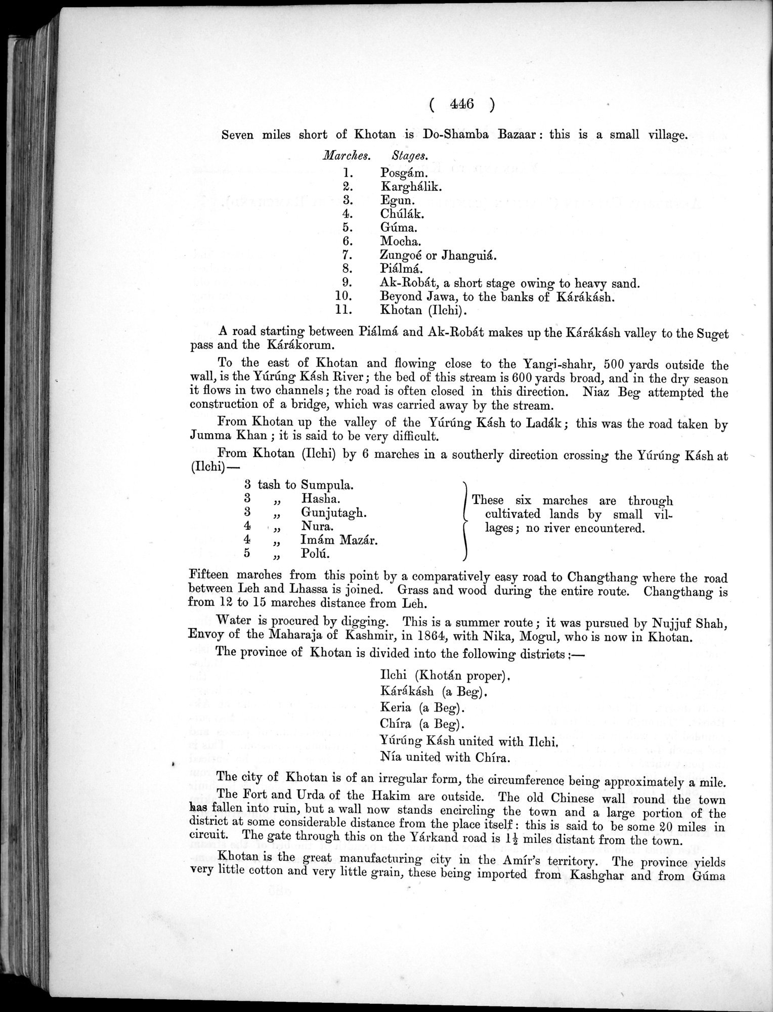 Report of a Mission to Yarkund in 1873 : vol.1 / Page 580 (Grayscale High Resolution Image)