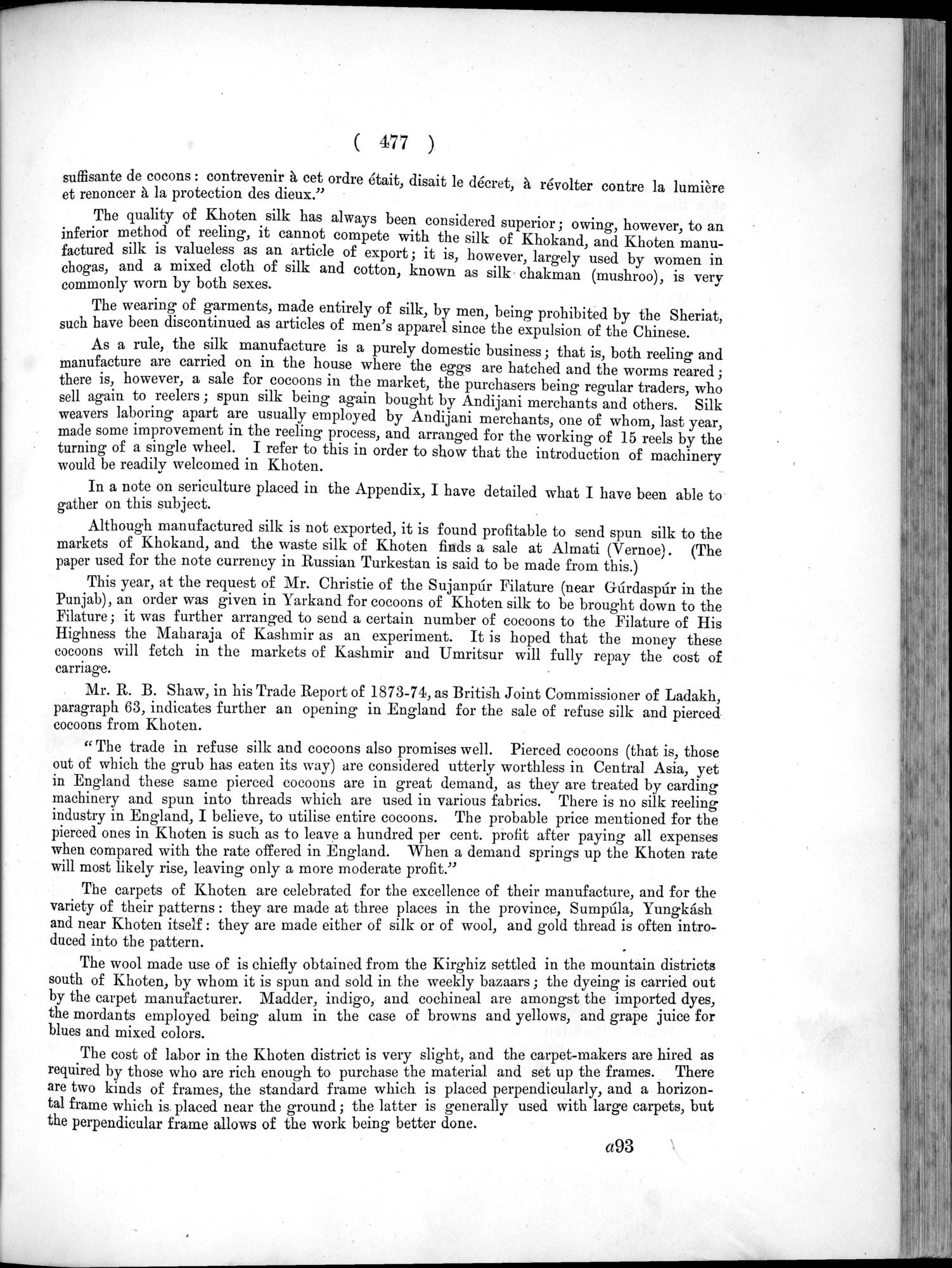 Report of a Mission to Yarkund in 1873 : vol.1 / Page 611 (Grayscale High Resolution Image)