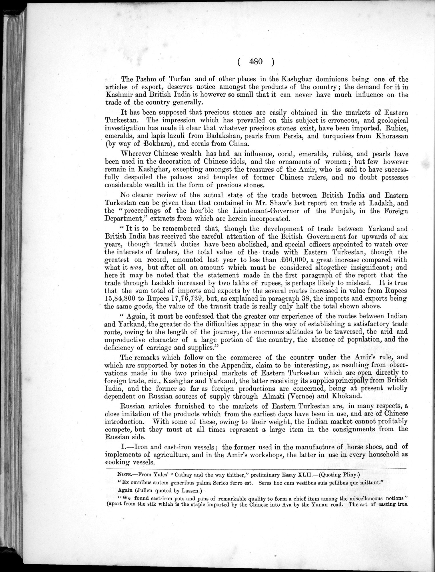 Report of a Mission to Yarkund in 1873 : vol.1 / Page 614 (Grayscale High Resolution Image)