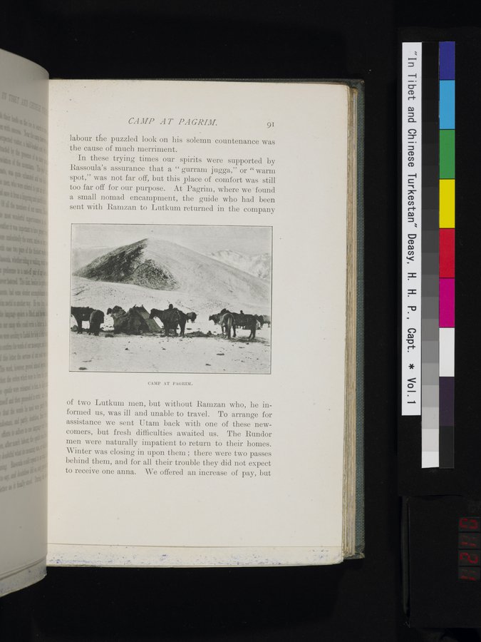 In Tibet and Chinese Turkestan : vol.1 / 121 ページ（カラー画像）