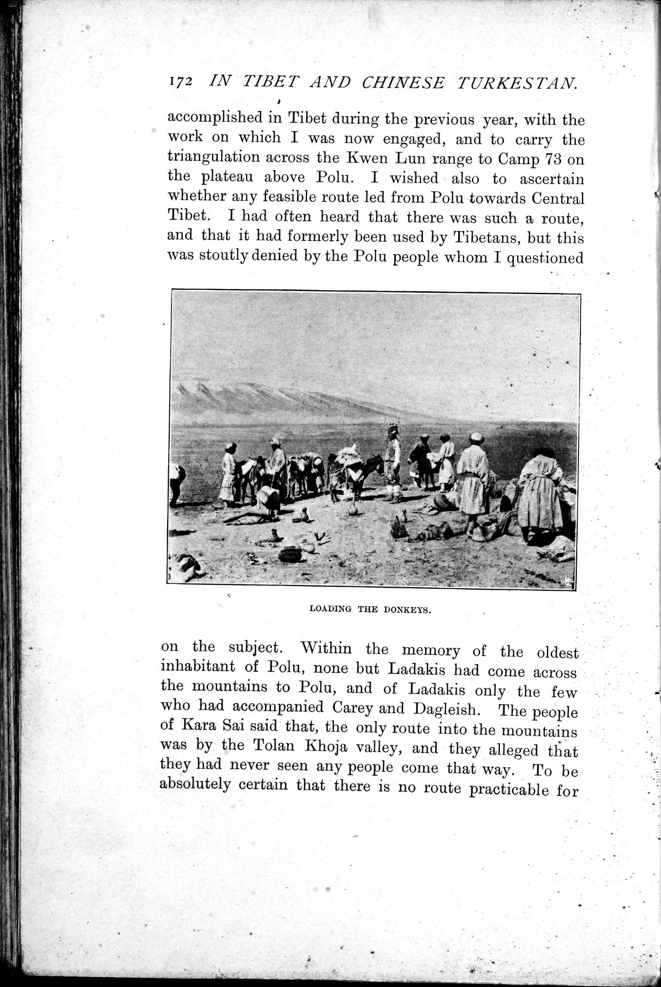 In Tibet and Chinese Turkestan : vol.1 / 206 ページ（白黒高解像度画像）