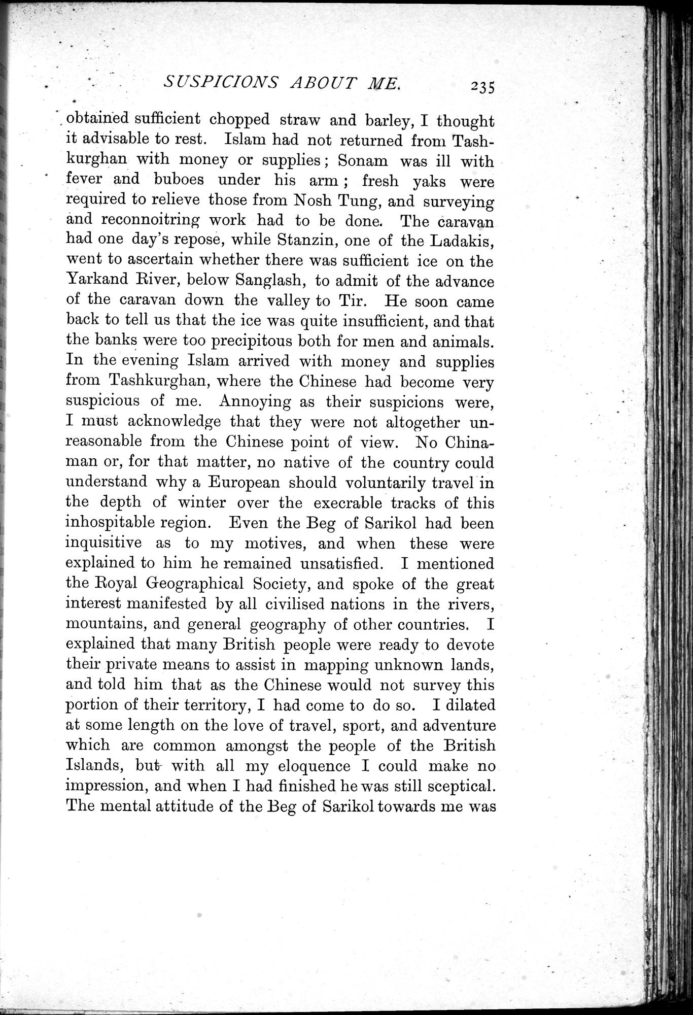 In Tibet and Chinese Turkestan : vol.1 / 271 ページ（白黒高解像度画像）