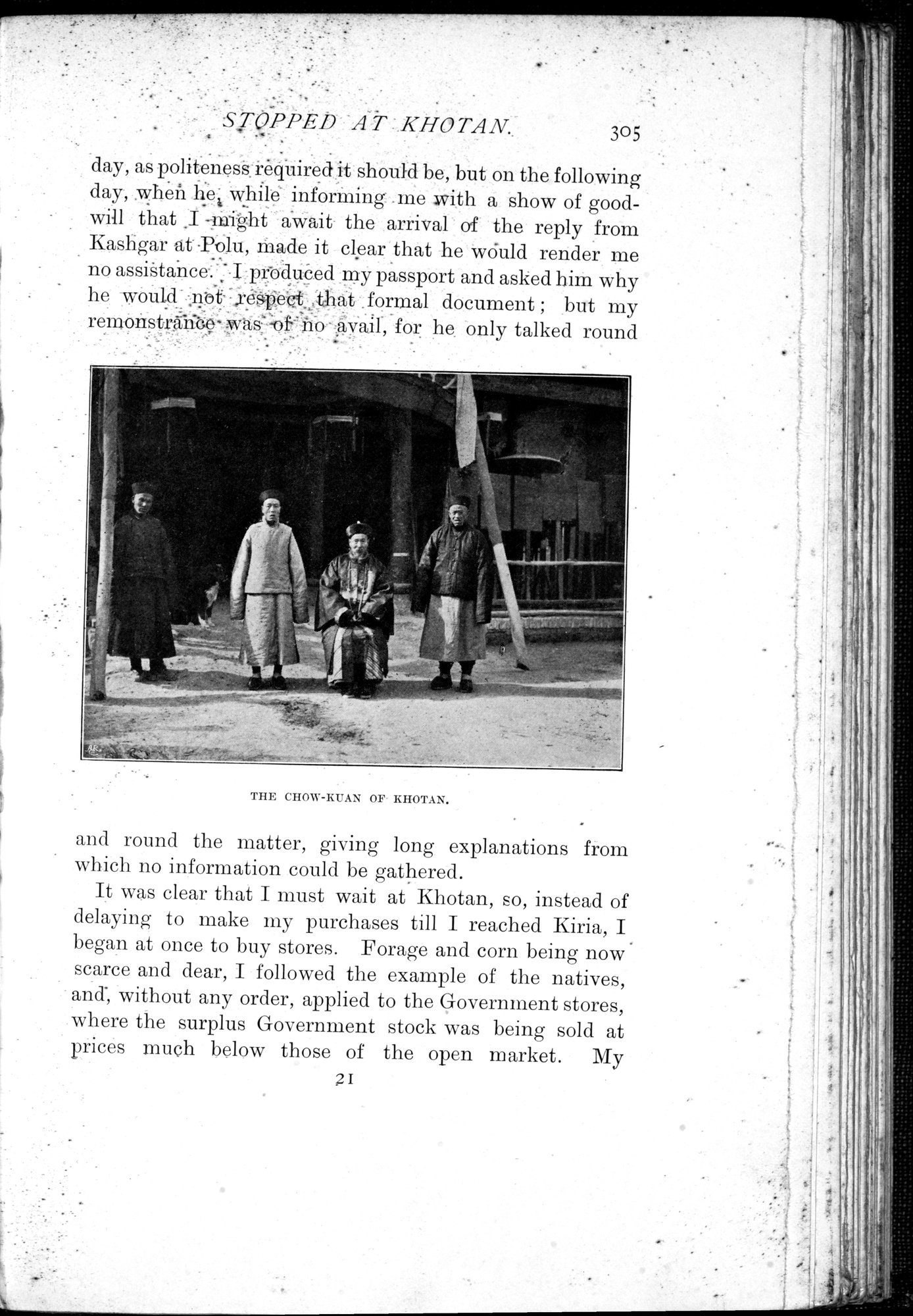 In Tibet and Chinese Turkestan : vol.1 / 343 ページ（白黒高解像度画像）