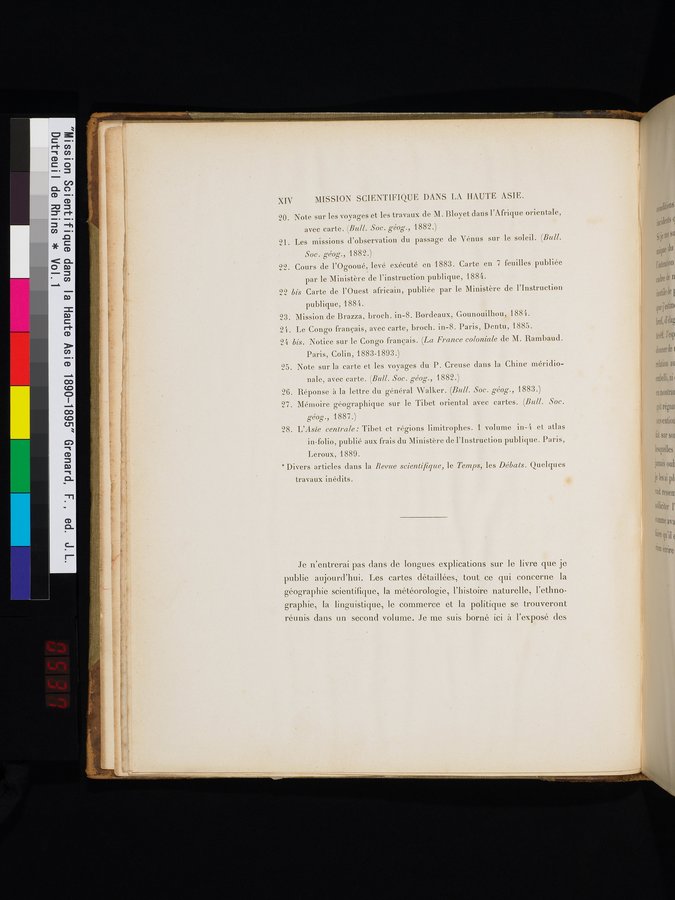 Mission Scientifique dans la Haute Asie 1890-1895 : vol.1 / 22 ページ（カラー画像）