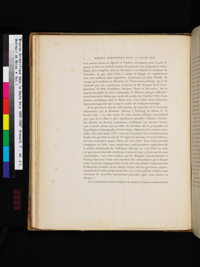 Mission Scientifique dans la Haute Asie 1890-1895 : vol.1 / 30 ページ（カラー画像）