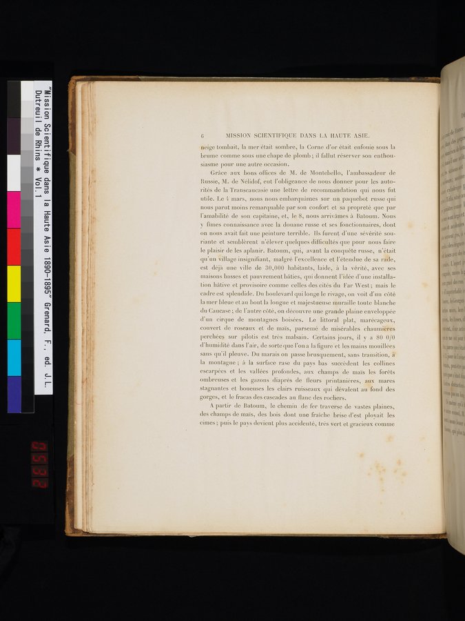 Mission Scientifique dans la Haute Asie 1890-1895 : vol.1 / 34 ページ（カラー画像）