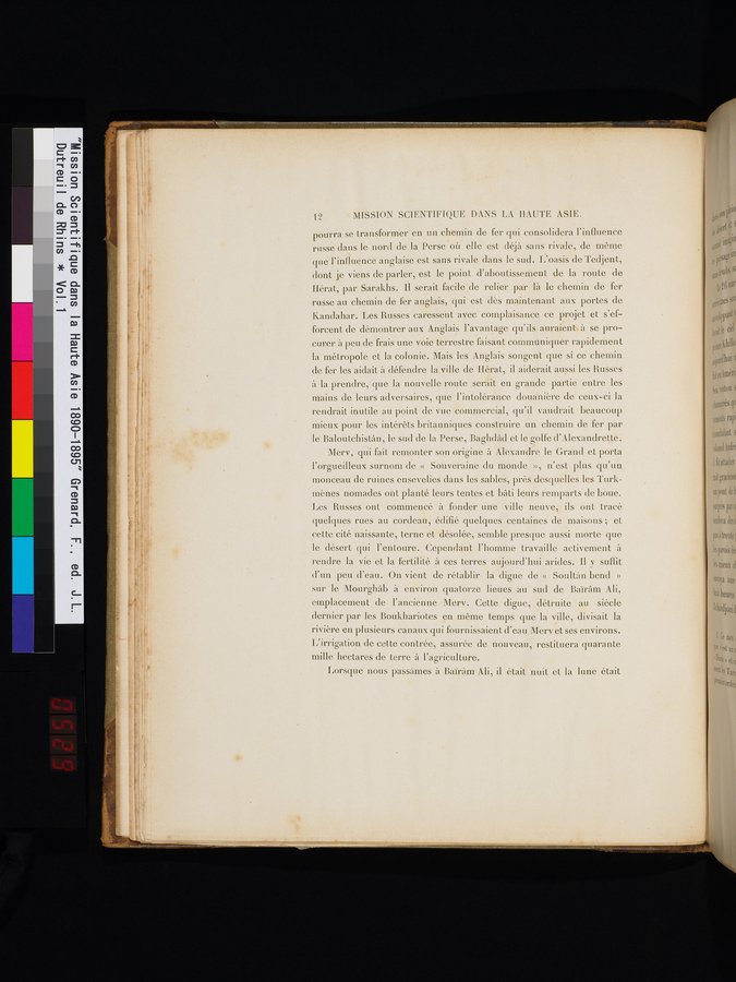 Mission Scientifique dans la Haute Asie 1890-1895 : vol.1 / 40 ページ（カラー画像）