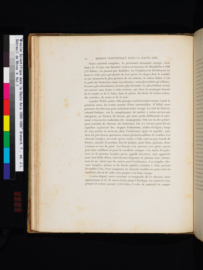 Mission Scientifique dans la Haute Asie 1890-1895 : vol.1 / 52 ページ（カラー画像）