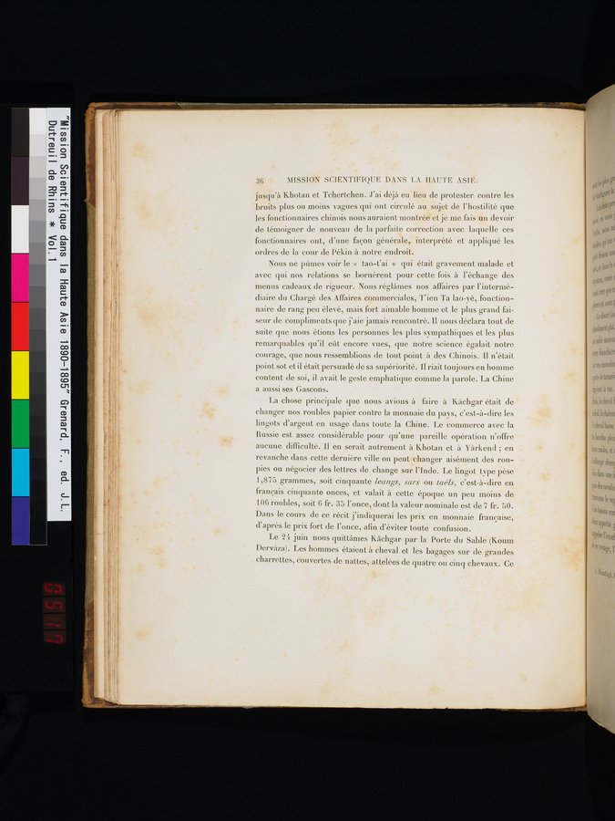 Mission Scientifique dans la Haute Asie 1890-1895 : vol.1 / 64 ページ（カラー画像）
