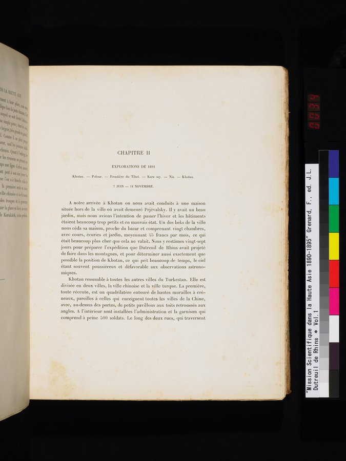 Mission Scientifique dans la Haute Asie 1890-1895 : vol.1 / 71 ページ（カラー画像）