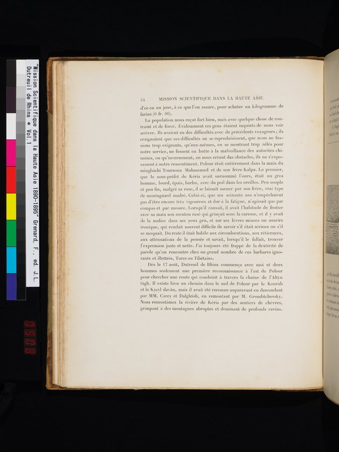 Mission Scientifique dans la Haute Asie 1890-1895 : vol.1 / 82 ページ（カラー画像）
