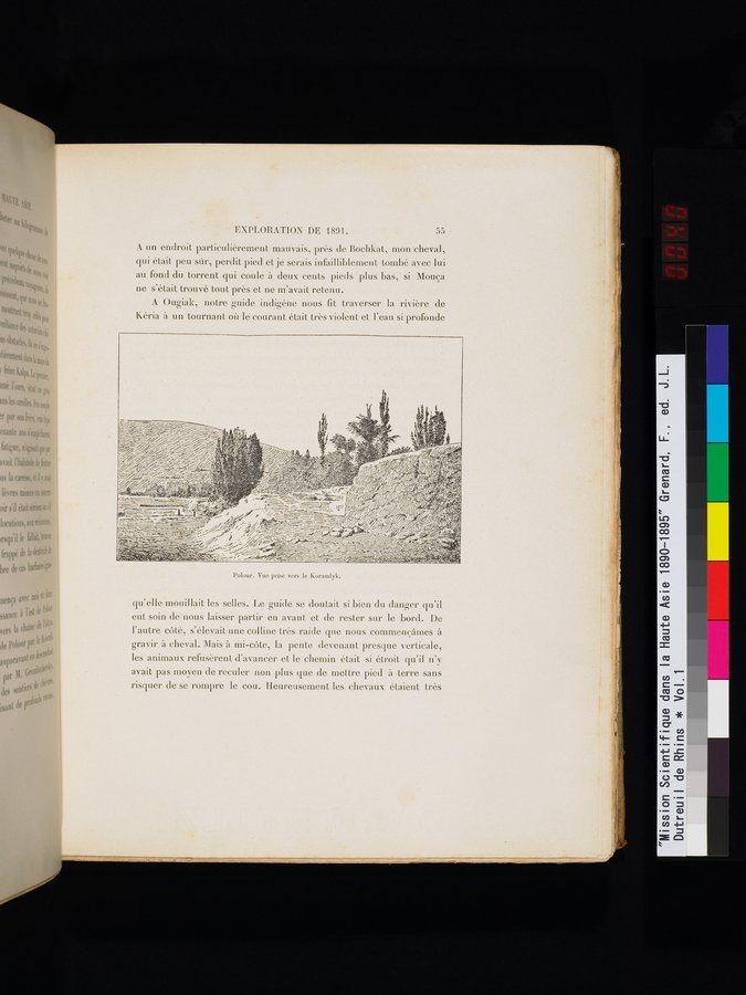 Mission Scientifique dans la Haute Asie 1890-1895 : vol.1 / 83 ページ（カラー画像）