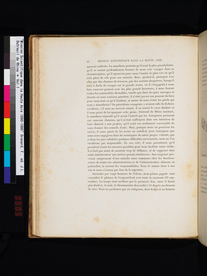 Mission Scientifique dans la Haute Asie 1890-1895 : vol.1 / 88 ページ（カラー画像）