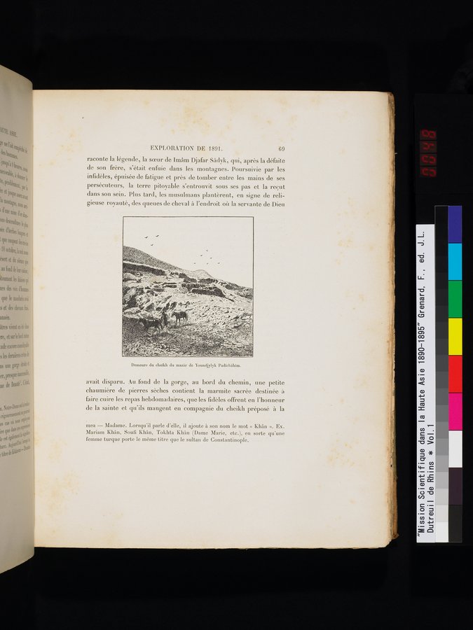 Mission Scientifique dans la Haute Asie 1890-1895 : vol.1 / Page 99 (Color Image)