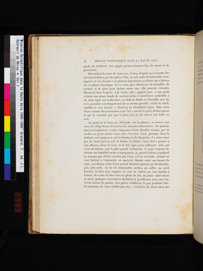 Mission Scientifique dans la Haute Asie 1890-1895 : vol.1 / 100 ページ（カラー画像）