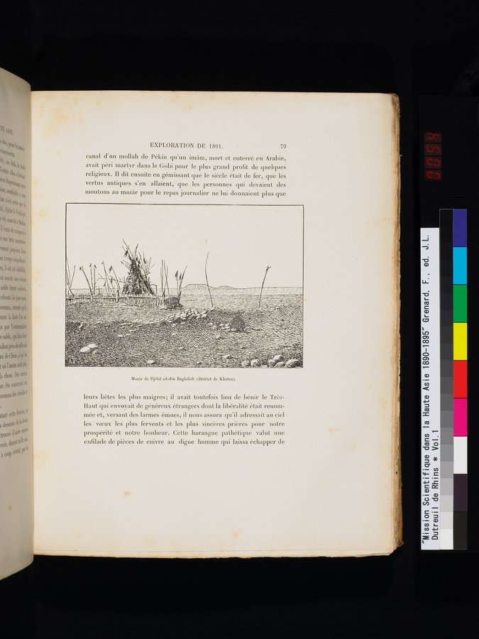 Mission Scientifique dans la Haute Asie 1890-1895 : vol.1 / 111 ページ（カラー画像）