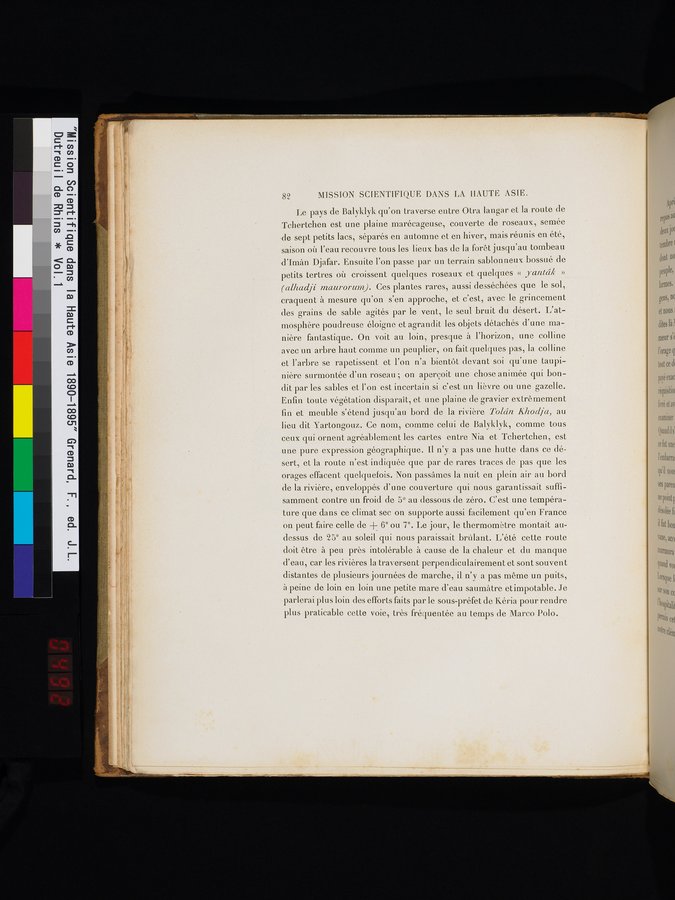 Mission Scientifique dans la Haute Asie 1890-1895 : vol.1 / 114 ページ（カラー画像）