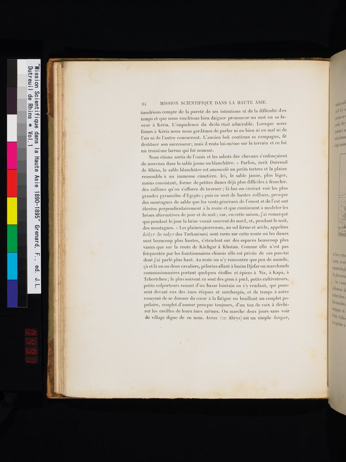 Mission Scientifique dans la Haute Asie 1890-1895 : vol.1 / Page 116 (Color Image)