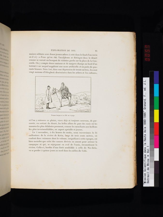 Mission Scientifique dans la Haute Asie 1890-1895 : vol.1 / 117 ページ（カラー画像）