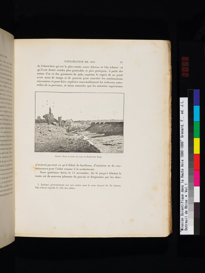 Mission Scientifique dans la Haute Asie 1890-1895 : vol.1 / Page 119 (Color Image)