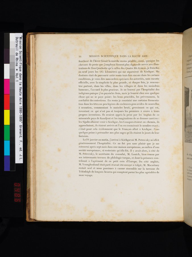 Mission Scientifique dans la Haute Asie 1890-1895 : vol.1 / 126 ページ（カラー画像）