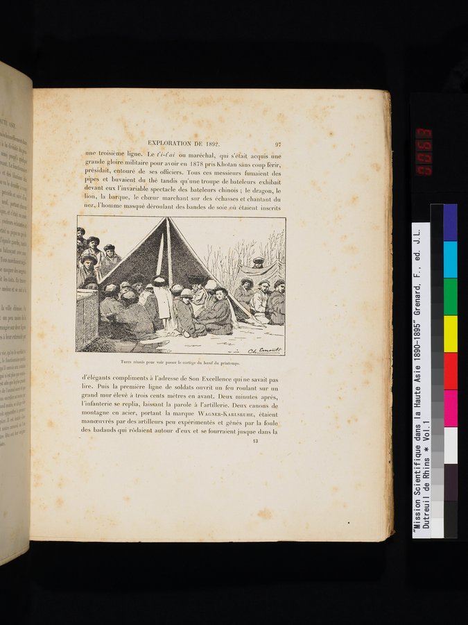Mission Scientifique dans la Haute Asie 1890-1895 : vol.1 / Page 129 (Color Image)