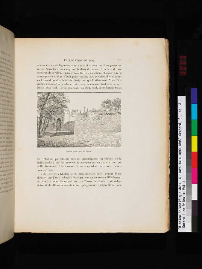 Mission Scientifique dans la Haute Asie 1890-1895 : vol.1 / Page 135 (Color Image)