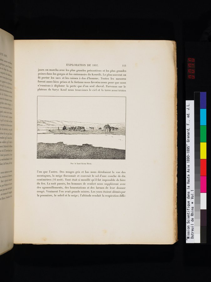Mission Scientifique dans la Haute Asie 1890-1895 : vol.1 / Page 143 (Color Image)