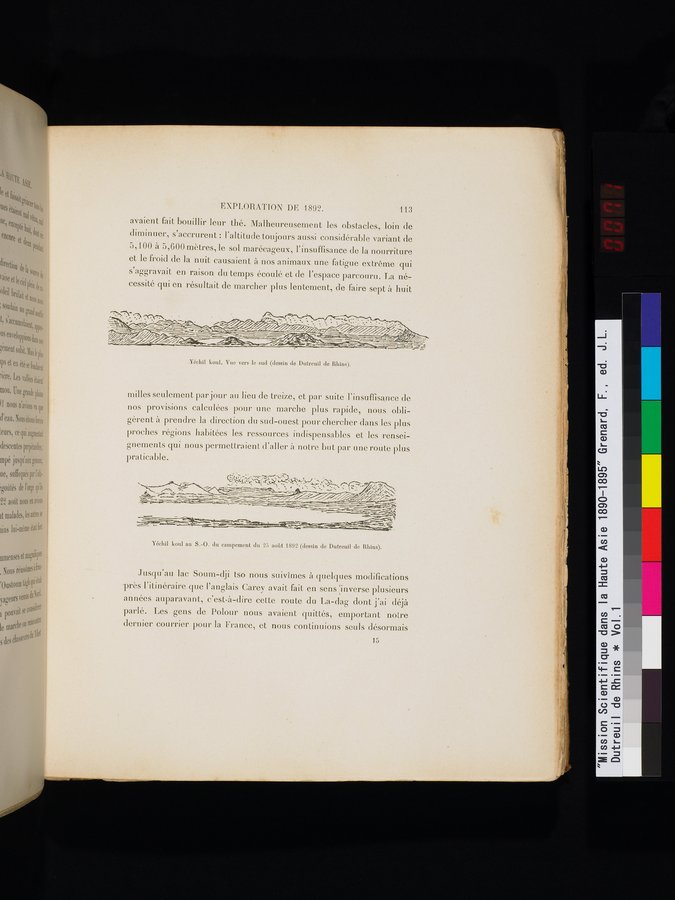 Mission Scientifique dans la Haute Asie 1890-1895 : vol.1 / Page 145 (Color Image)
