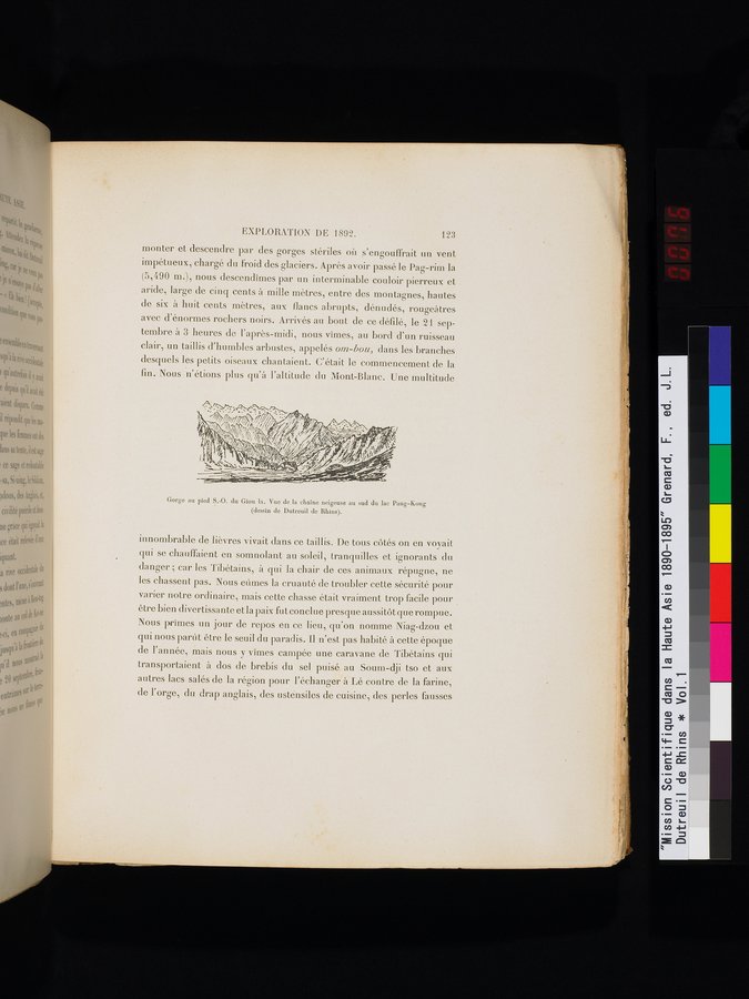 Mission Scientifique dans la Haute Asie 1890-1895 : vol.1 / 155 ページ（カラー画像）