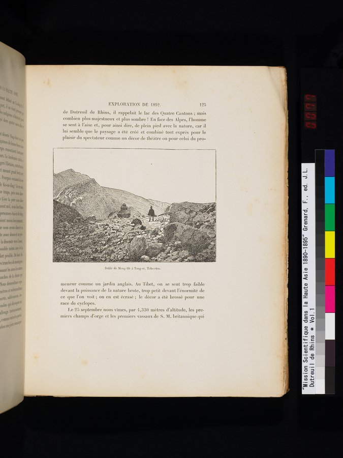 Mission Scientifique dans la Haute Asie 1890-1895 : vol.1 / Page 157 (Color Image)