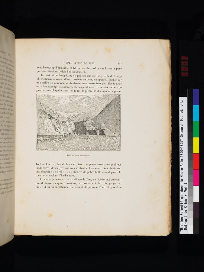 Mission Scientifique dans la Haute Asie 1890-1895 : vol.1 / Page 159 (Color Image)