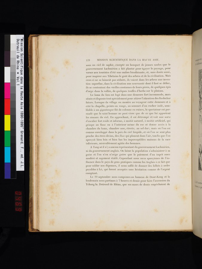 Mission Scientifique dans la Haute Asie 1890-1895 : vol.1 / 160 ページ（カラー画像）