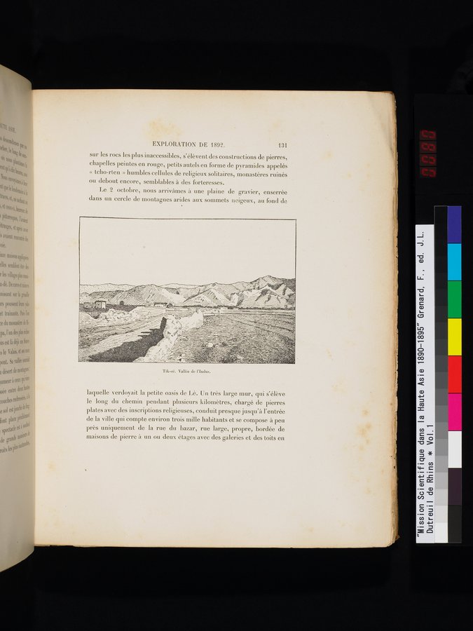 Mission Scientifique dans la Haute Asie 1890-1895 : vol.1 / Page 163 (Color Image)