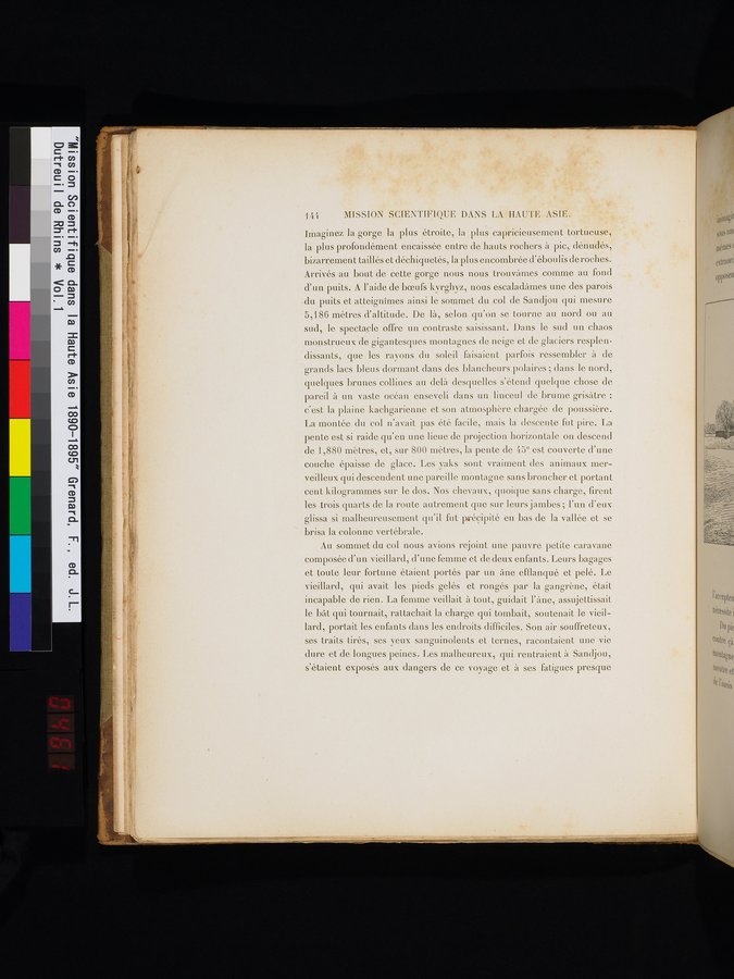 Mission Scientifique dans la Haute Asie 1890-1895 : vol.1 / 176 ページ（カラー画像）