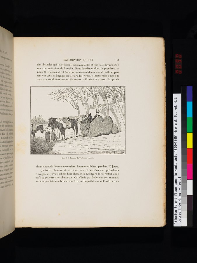 Mission Scientifique dans la Haute Asie 1890-1895 : vol.1 / 183 ページ（カラー画像）