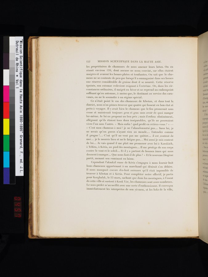 Mission Scientifique dans la Haute Asie 1890-1895 : vol.1 / Page 184 (Color Image)