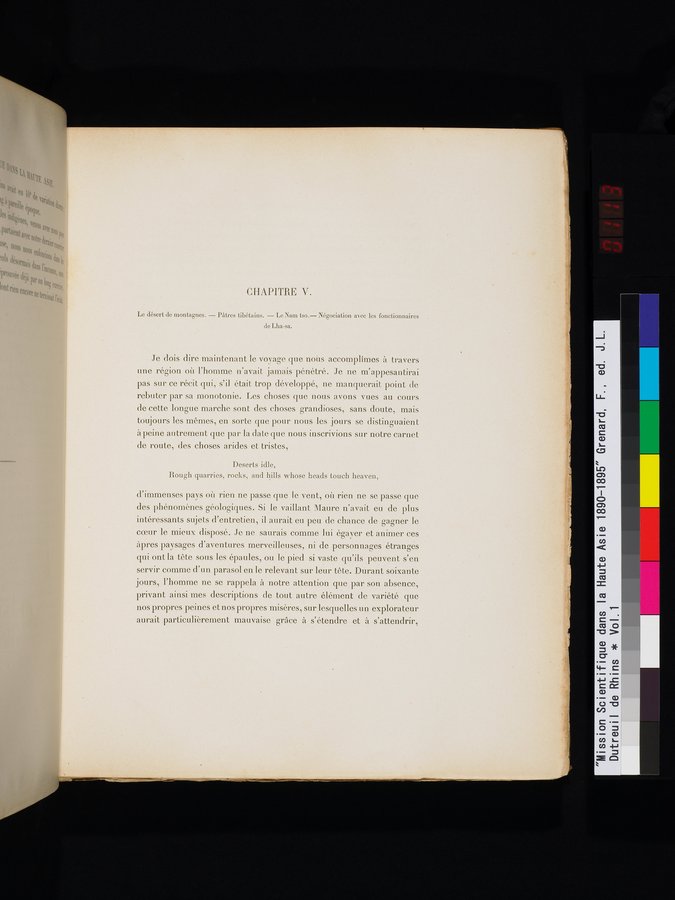 Mission Scientifique dans la Haute Asie 1890-1895 : vol.1 / Page 229 (Color Image)