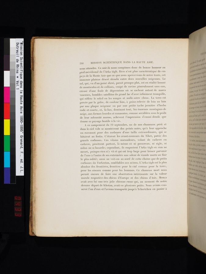 Mission Scientifique dans la Haute Asie 1890-1895 : vol.1 / 232 ページ（カラー画像）