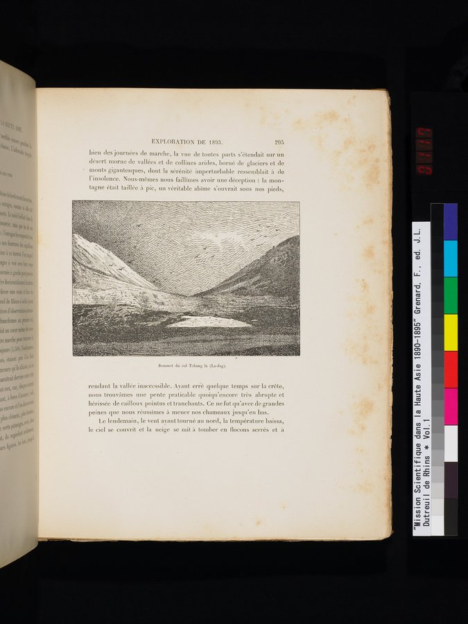 Mission Scientifique dans la Haute Asie 1890-1895 : vol.1 / Page 237 (Color Image)