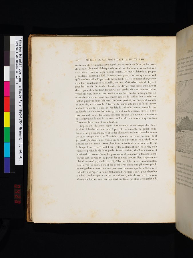 Mission Scientifique dans la Haute Asie 1890-1895 : vol.1 / 242 ページ（カラー画像）