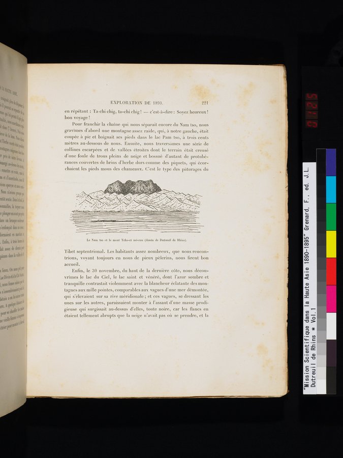 Mission Scientifique dans la Haute Asie 1890-1895 : vol.1 / 253 ページ（カラー画像）