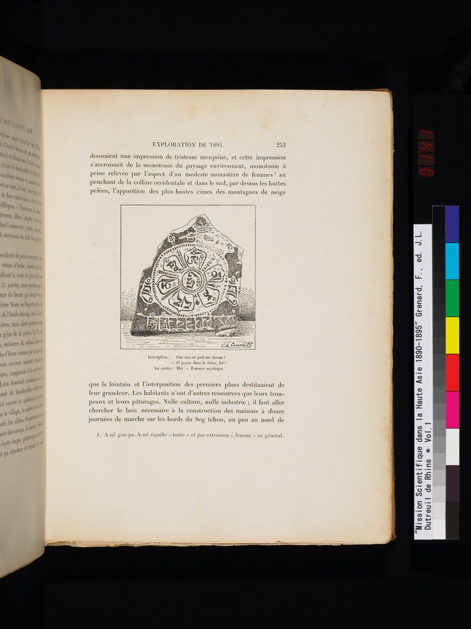 Mission Scientifique dans la Haute Asie 1890-1895 : vol.1 / Page 285 (Color Image)