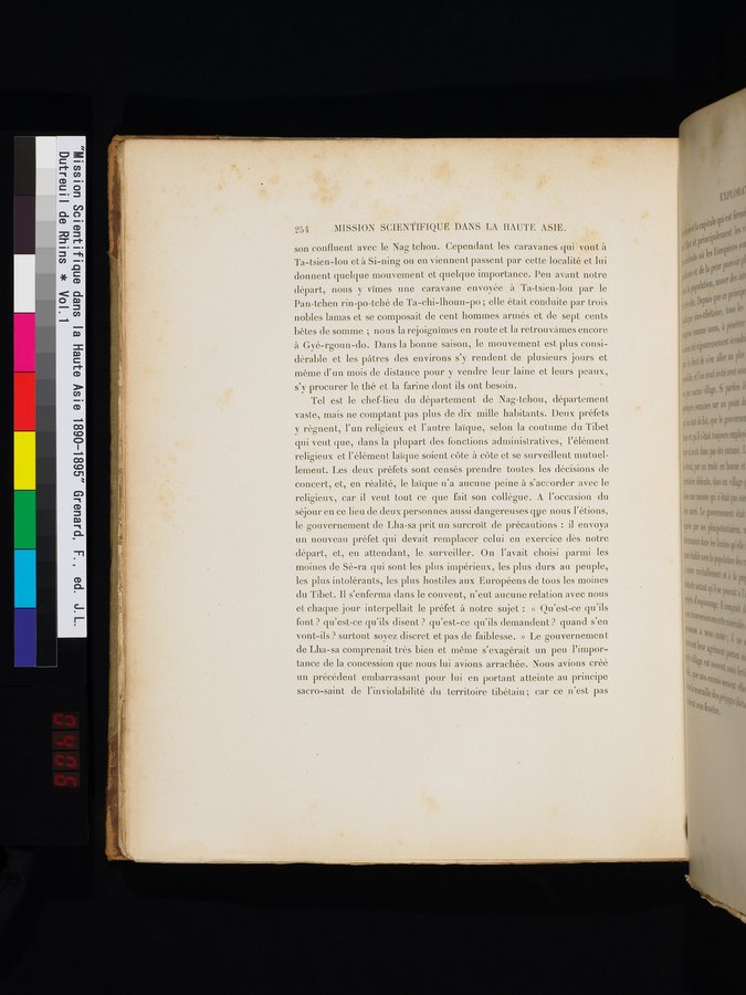 Mission Scientifique dans la Haute Asie 1890-1895 : vol.1 / 286 ページ（カラー画像）