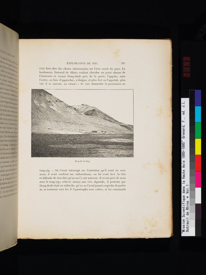 Mission Scientifique dans la Haute Asie 1890-1895 : vol.1 / Page 293 (Color Image)