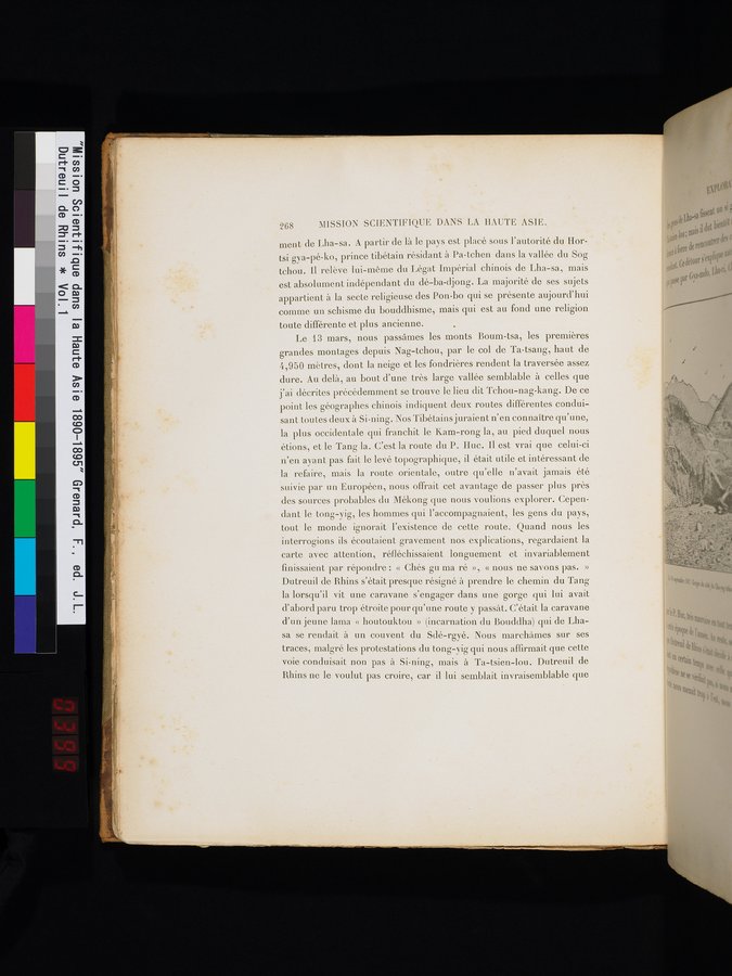 Mission Scientifique dans la Haute Asie 1890-1895 : vol.1 / 300 ページ（カラー画像）