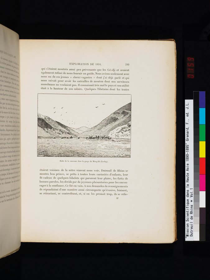 Mission Scientifique dans la Haute Asie 1890-1895 : vol.1 / Page 321 (Color Image)